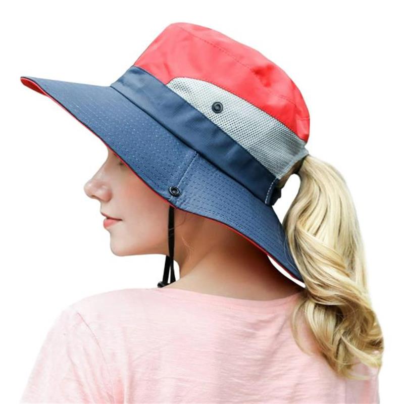Ponytail Sun Hat With Uv Protection